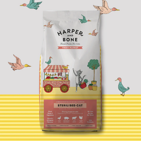 Harper & Bone pienso para gatos STERILISED FRESH MARKET con aves, cordero y cerdo ibérico de 2 kg